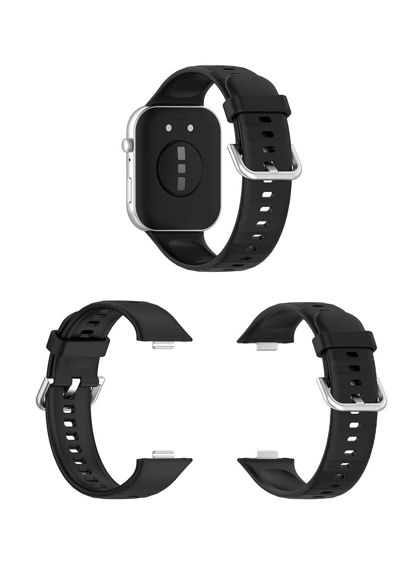X-level - Strap for Huawei Watch Fit 3, Soft Silicone Replacement Band Breathable Adjustable Sport Wristband Straps for Huawei Watch Fit 3(Green+Black+Red) - Image 1