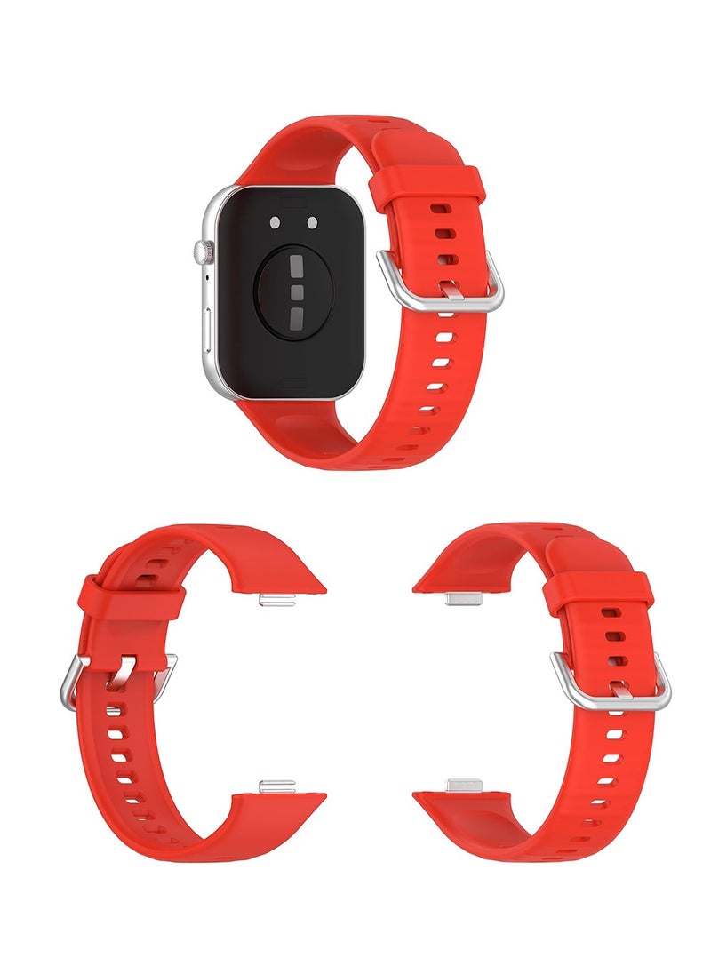 X-level - Strap for Huawei Watch Fit 3, Soft Silicone Replacement Band Breathable Adjustable Sport Wristband Straps for Huawei Watch Fit 3(Green+Black+Red) - Image 1