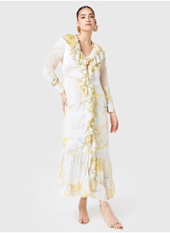 Threadz by Ajooni Printed Dress With Ruffles  - Image 1