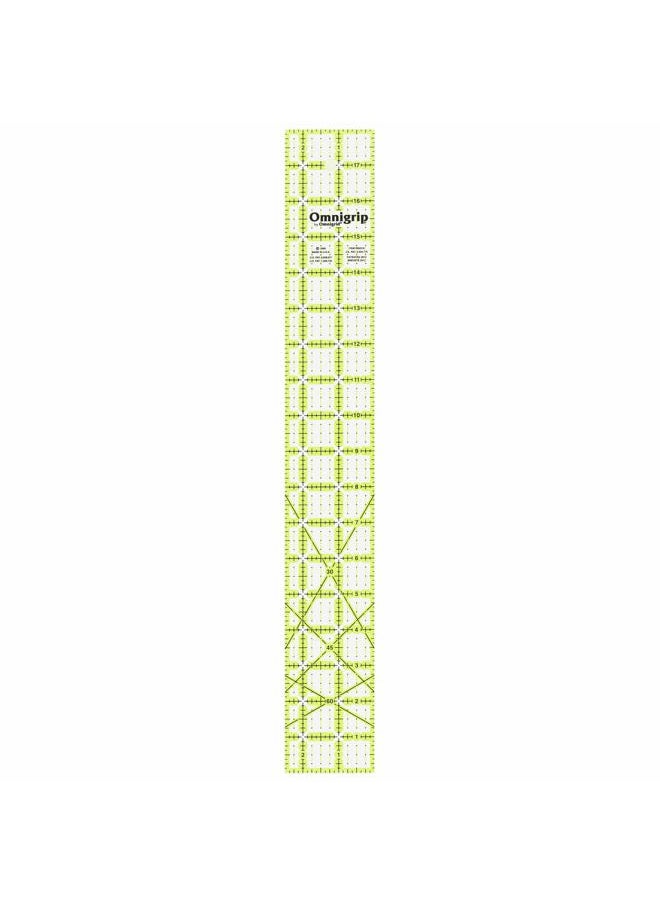 Omnigrid - Omnigrip RN2518 Non-Slip Quilter's Ruler, 2-1/2 x 18-Inch - Image 1