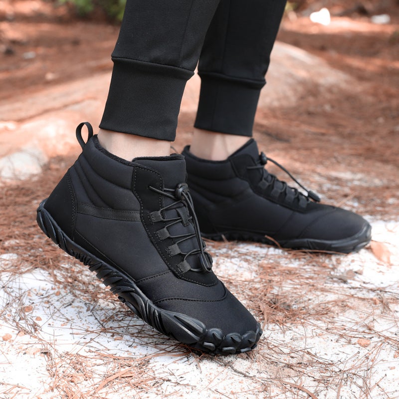 Winter Fleece-Lined Five-Finger Snow Boots Warm And Comfortable Couples High-Top Casual Shoes For The Elderly - Image 3
