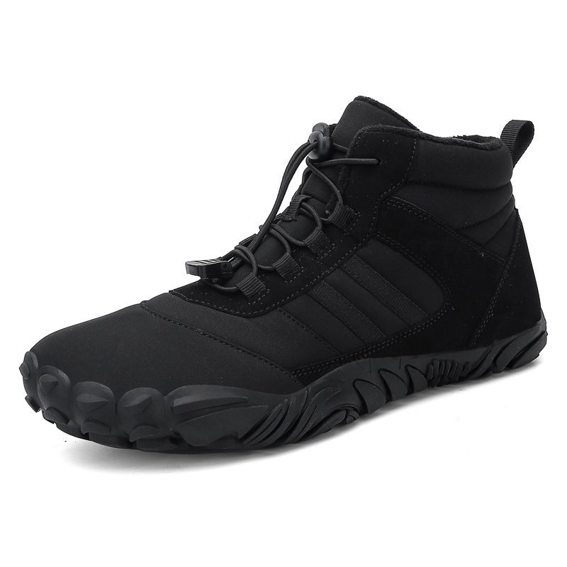 Winter Fleece-Lined Five-Finger Snow Boots Warm And Comfortable Couples High-Top Casual Shoes For The Elderly - Image 1