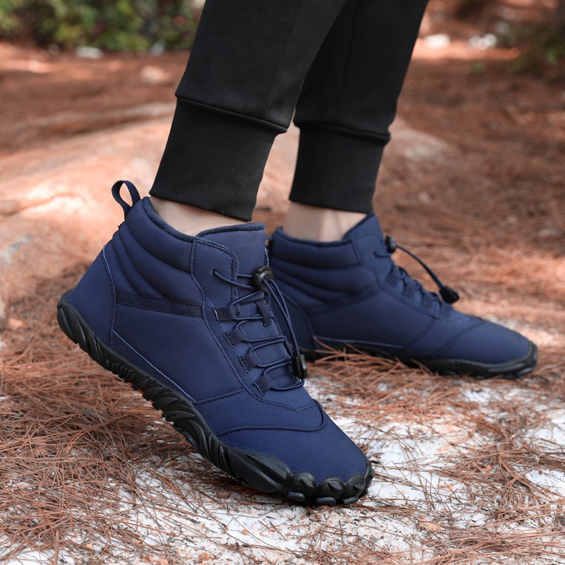 Winter Fleece-Lined Five-Finger Snow Boots Warm And Comfortable Couples High-Top Casual Shoes For The Elderly - Image 5