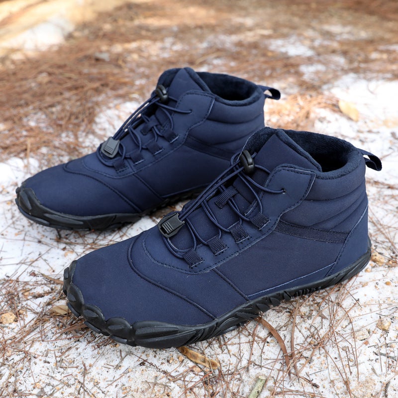 Winter Fleece-Lined Five-Finger Snow Boots Warm And Comfortable Couples High-Top Casual Shoes For The Elderly - Image 4