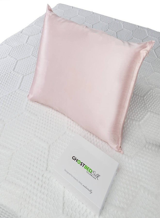 GhostBed 100% Mulberry Silk Pillowcase - Luxurious 22 Momme Silk Protects Hair & Skin from Damage - Pink, Queen - Image 5