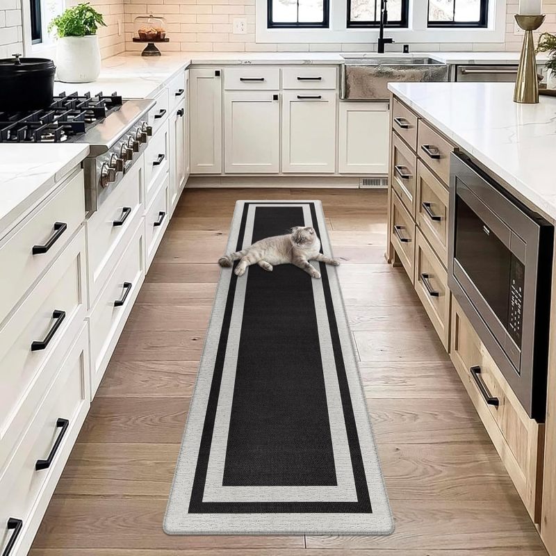 Anti Fatigue Kitchen Mat 45 X 180 Cm 0.4-Inch Thick Cushioned Foam - Waterproof Non Slip Standing Mat for Home Kitchen Office Laundry Room - Image 2