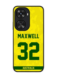 Stylizedd Rugged Black edge case for Huawei nova 12 SE / Huawei nova 11 SE 4G, Slim fit Flexible Thin Cover - Team Australia Glenn Maxwell, Jersey No 32  - Image 1