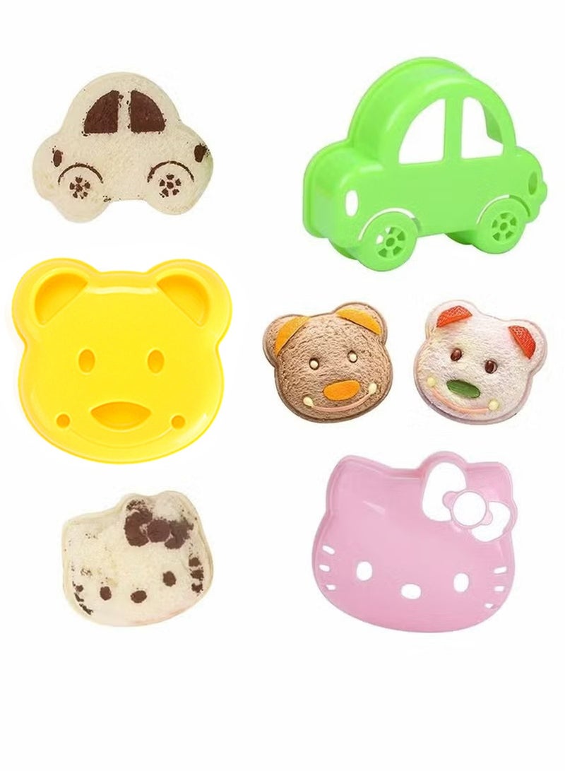 3 Pcs Bear Shape Sandwich Cutter and Sealer, Uncrustable Sandwich Maker, Cut and Seal, Lunchbox and Bento Box - Image 1