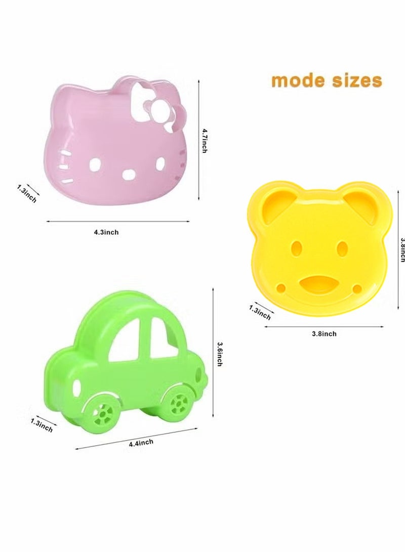 3 Pcs Bear Shape Sandwich Cutter and Sealer, Uncrustable Sandwich Maker, Cut and Seal, Lunchbox and Bento Box - Image 2