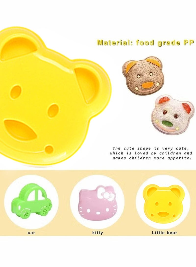 3 Pcs Bear Shape Sandwich Cutter and Sealer, Uncrustable Sandwich Maker, Cut and Seal, Lunchbox and Bento Box - Image 4