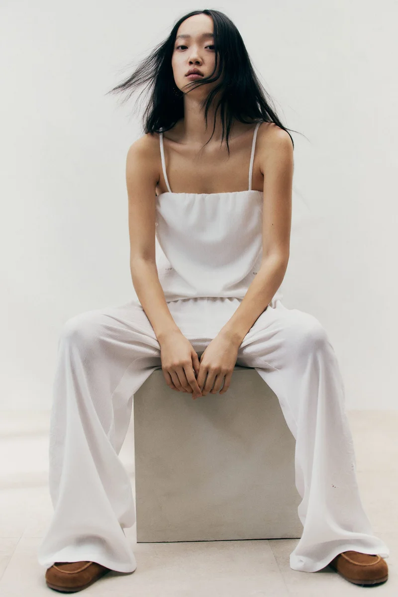 H&M Broderie anglaise strappy top