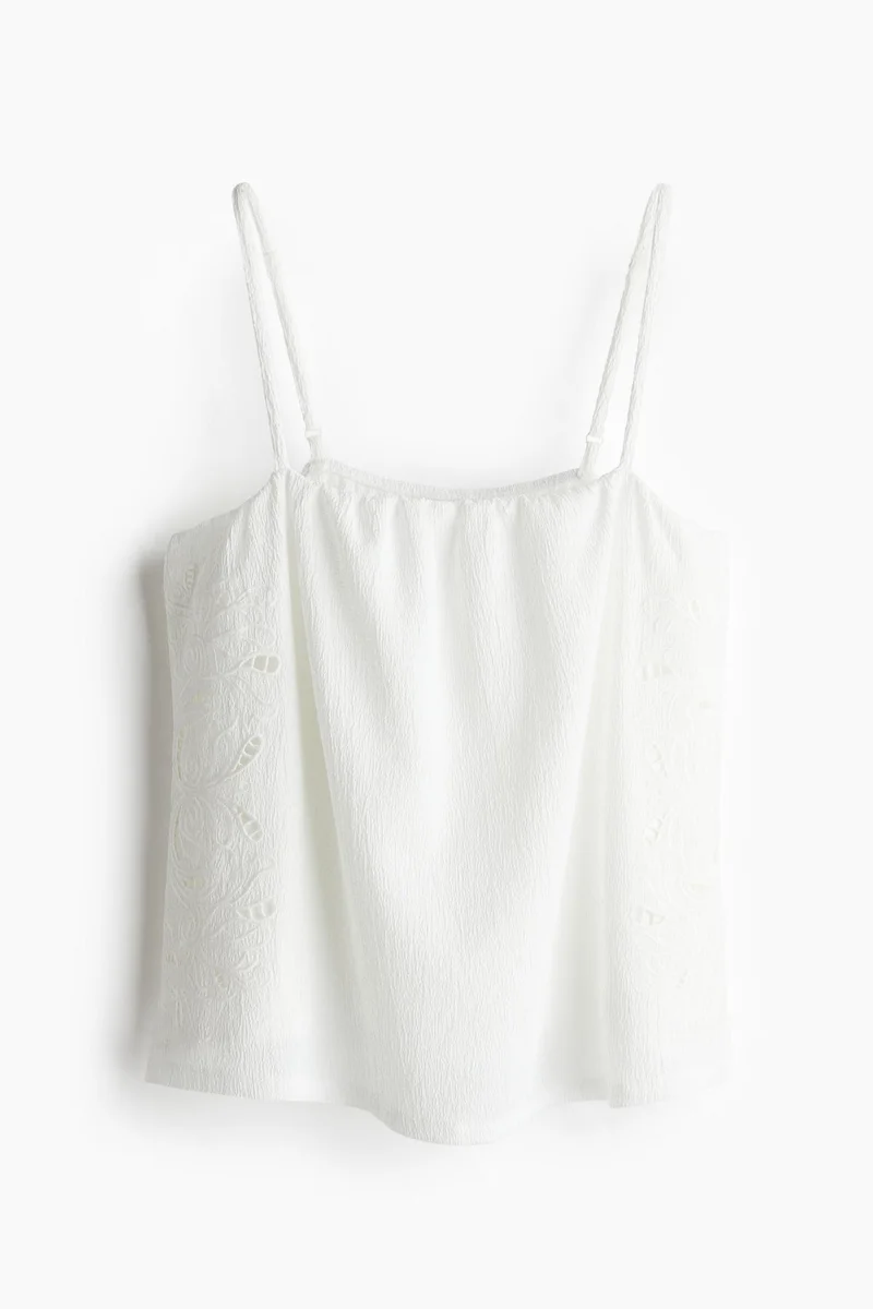 H&M Broderie anglaise strappy top