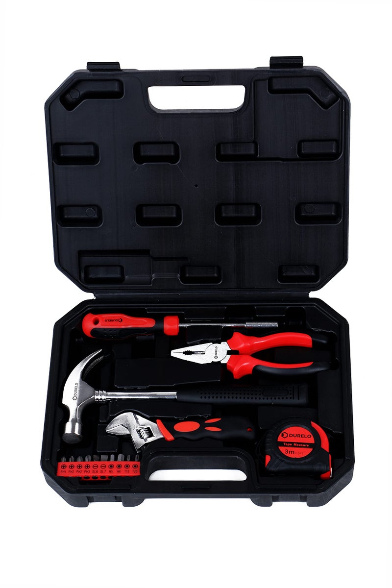 DURELO HTK-15 Hand Tool Kit (Red, 15 Pieces) - Image 2