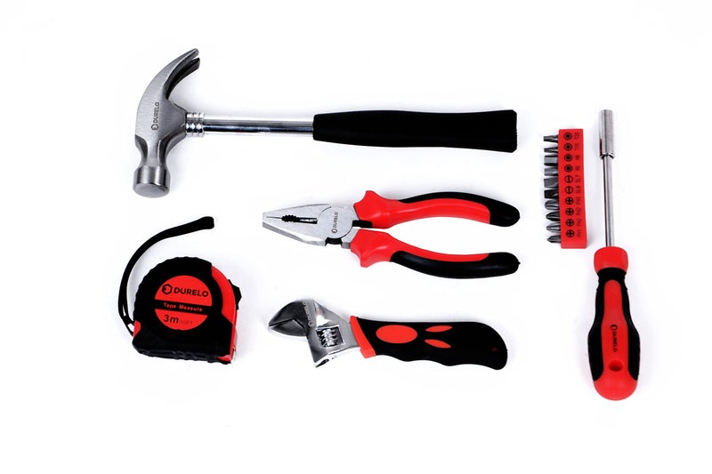 DURELO HTK-15 Hand Tool Kit (Red, 15 Pieces) - Image 4
