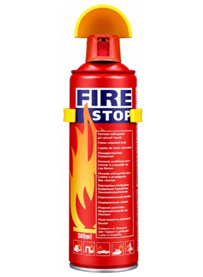 FIRE STOP Fire Extinguisher Spray 500ML, Portable & Compact Emergency Fire Extinguisher for Home, Car, Kitchen & Electrical Fires - Image 1