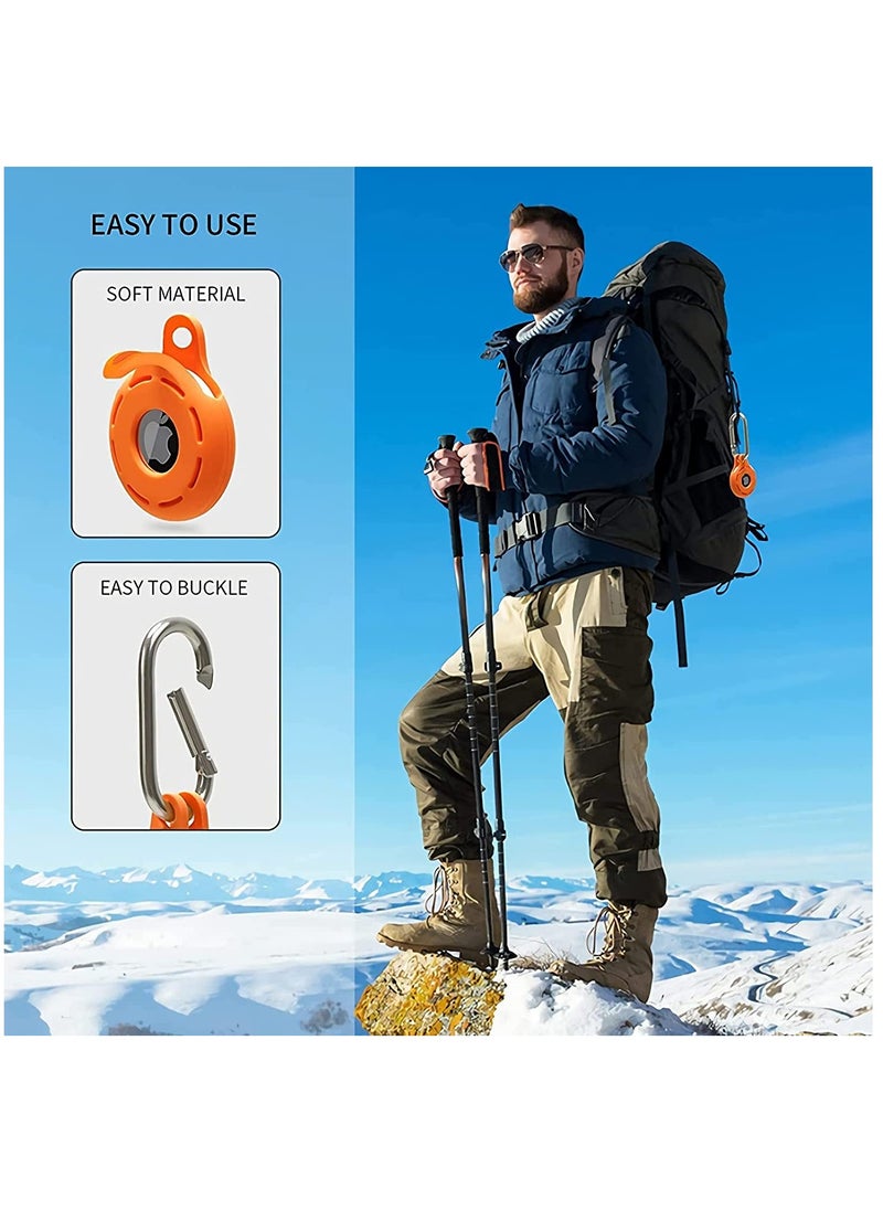 Durable Hard Plastic Case for Apple AirTag with Keychain and Strap, Ideal for Pet Dog Collars and Wallets, Anti-Lost Tracker Protector with Loop Accessory, Secure Holder for AirTag.