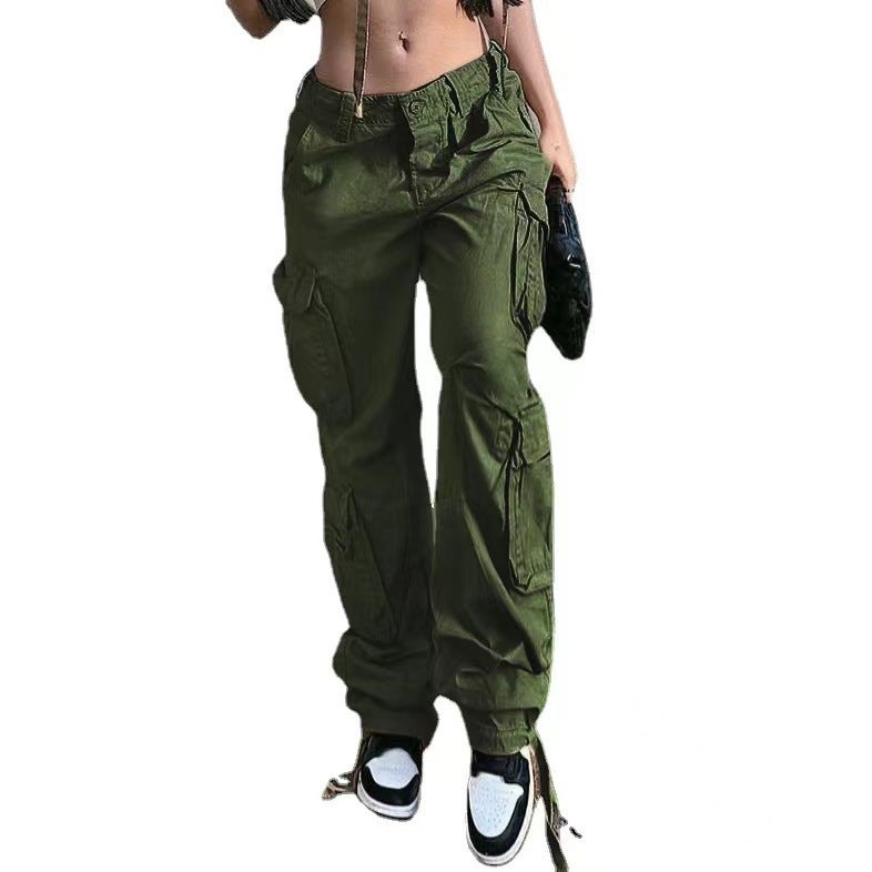 New Women'S Street Hip Hop Low Waist Fashion Fixture Denim Trousers Casual Pants - Image 1