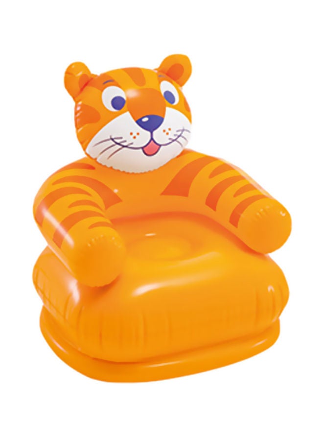 INTEX Tiger Themed Inflatable Animal Pool Chair Air Sofa For Kids - Orange - Image 1