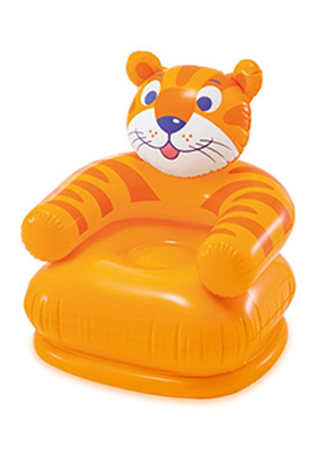 INTEX Tiger Themed Inflatable Animal Pool Chair Air Sofa For Kids - Orange - Image 2