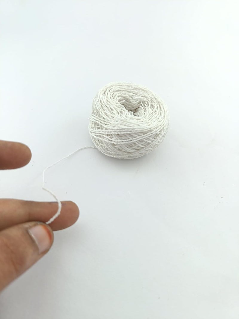 advancedestore advancedestore (Pack of 4)-60m Natural White Macrame Cord, Cotton Colour Dori for Wall Hanging Plant Hanging Craft Making, - Image 4