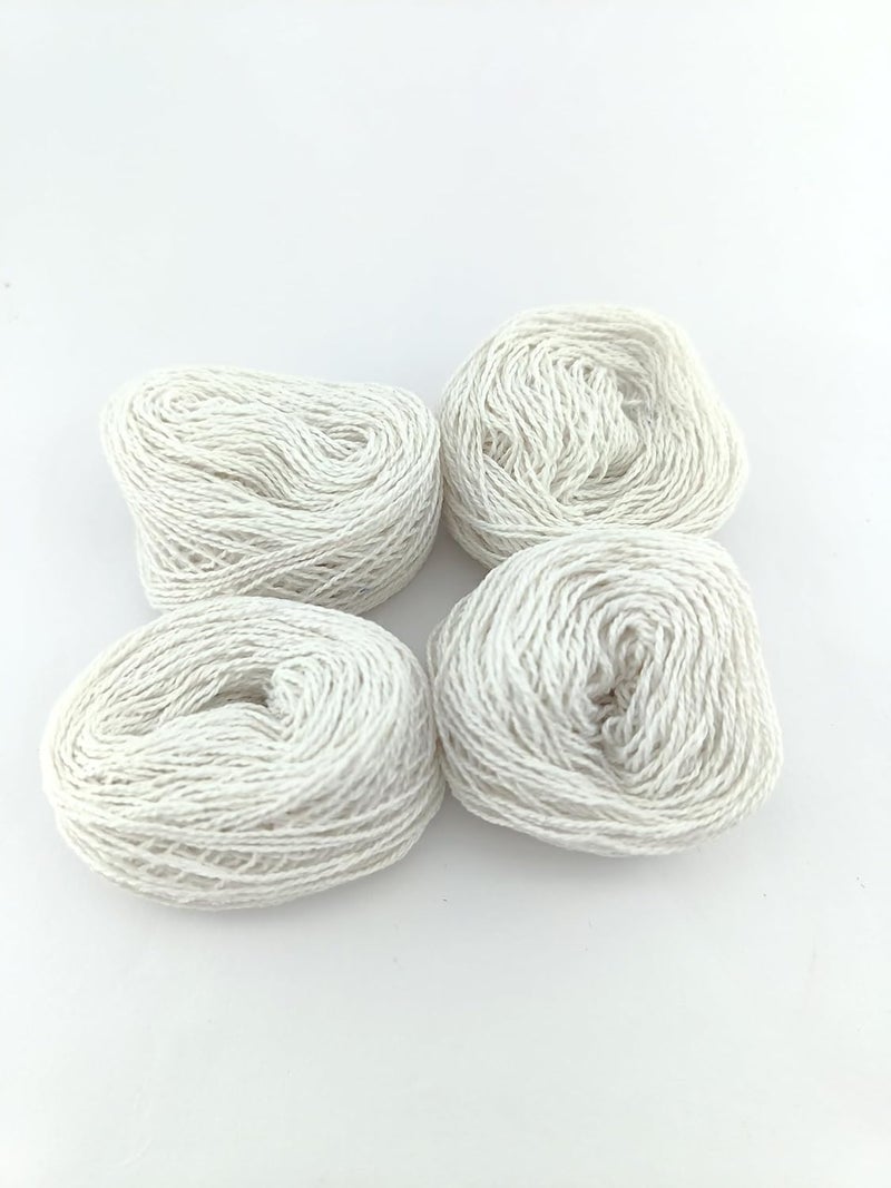 advancedestore advancedestore (Pack of 4)-60m Natural White Macrame Cord, Cotton Colour Dori for Wall Hanging Plant Hanging Craft Making, - Image 2