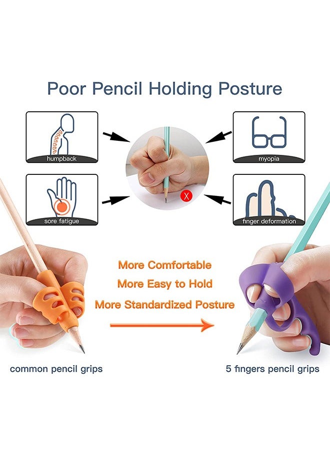 Generic - 4 Pcs Pencil Grips, Ergonomic  Pencil Grippers, for Kids Handwriting Toddlers Beginners Kindergarten Classroom Supplies - Image 1