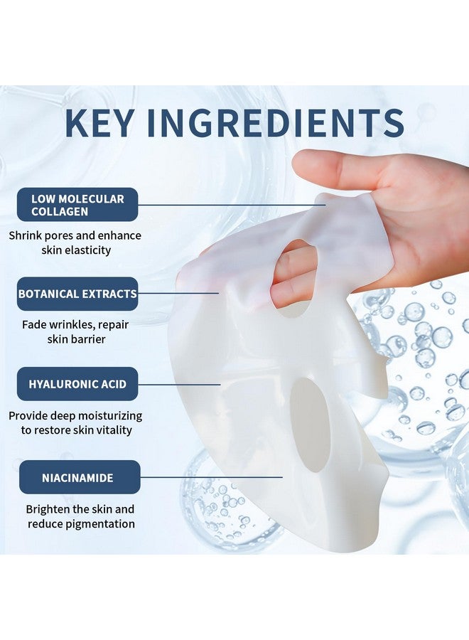 MAVENI Bio-Collagen Face Masks, Real Deep Collagen Mask, Vitality-Fill Deep Hydrates, Facial Hydrogel Masks | TikTok Trend Items | Korean Skin Care - Image 4