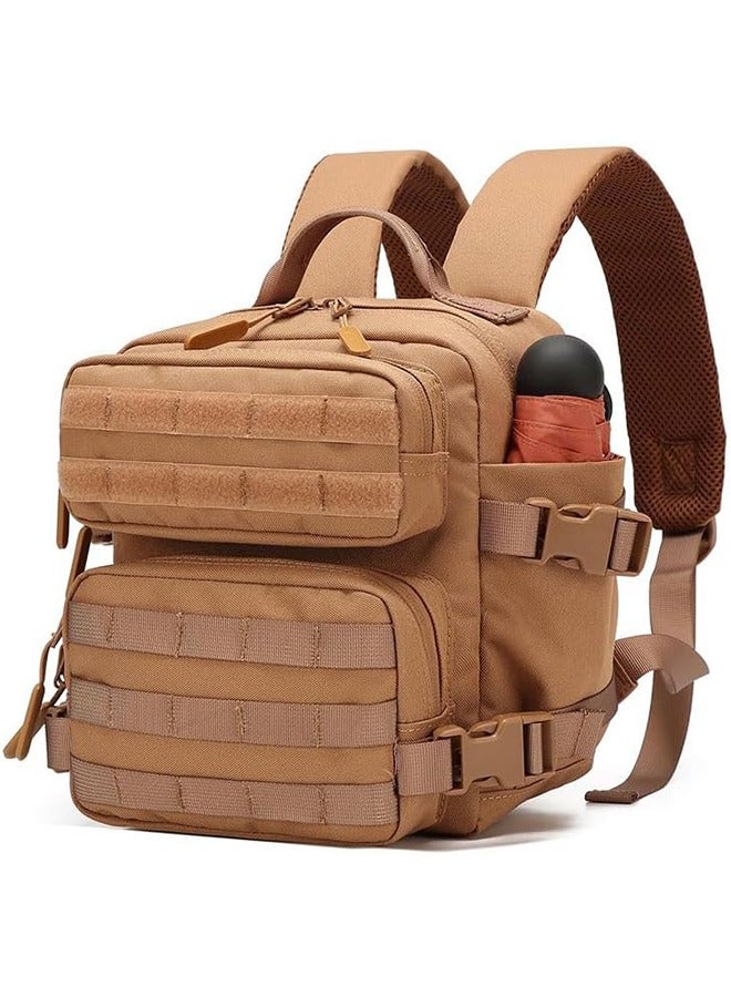 MVAQKLM  9L Mini Military Tactical Backpack for Men and Women, Waterproof Mini Molle Bag Shoulder Backpacks for for Gym Hiking Travel Sports Running - Image 1