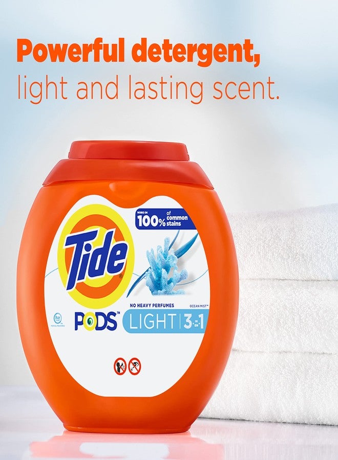 Tide PODS Light Laundry Detergent Pacs, 57 Count, Ocean Mist Scent, Powerful Clean with a Light and Lasting Scent - Image 2