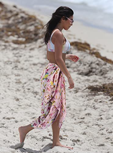 GERINLY Scarfs for Women Lightweight Floral Birds Print Scarves and Wraps for Autumn Season Lovely Shawl - Image 5