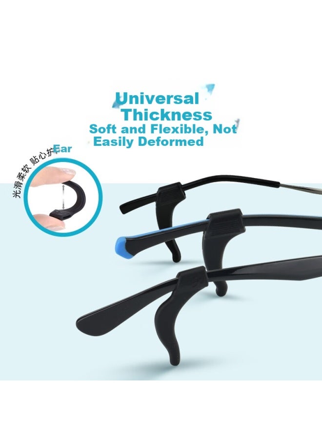 Oona Onna Eyeglass Anti-Slip Retainer Sports Ear Hooks Black 8 Pairs Medium Size - Image 3