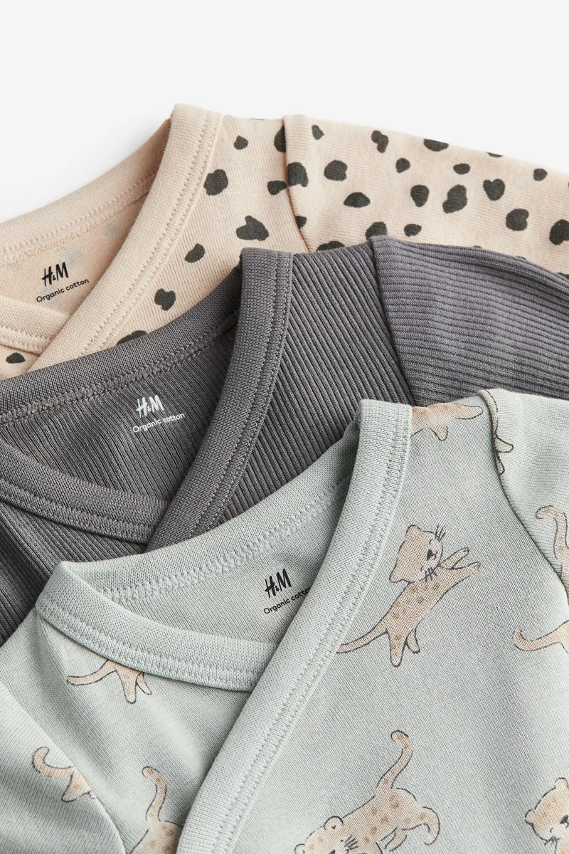 H&M 3-pack wrapover bodysuits