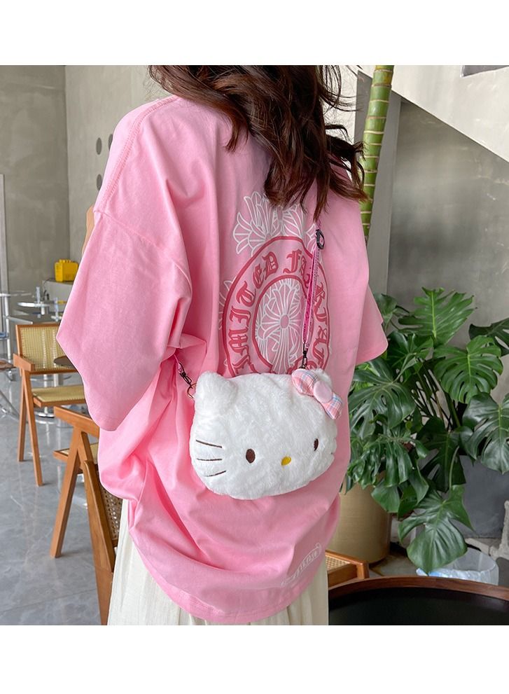 HelloKitty Plush Cartoon Doll Girl Messenger Bag Toy  - Image 2