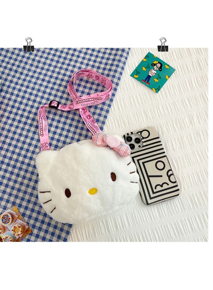 HelloKitty Plush Cartoon Doll Girl Messenger Bag Toy  - Image 3