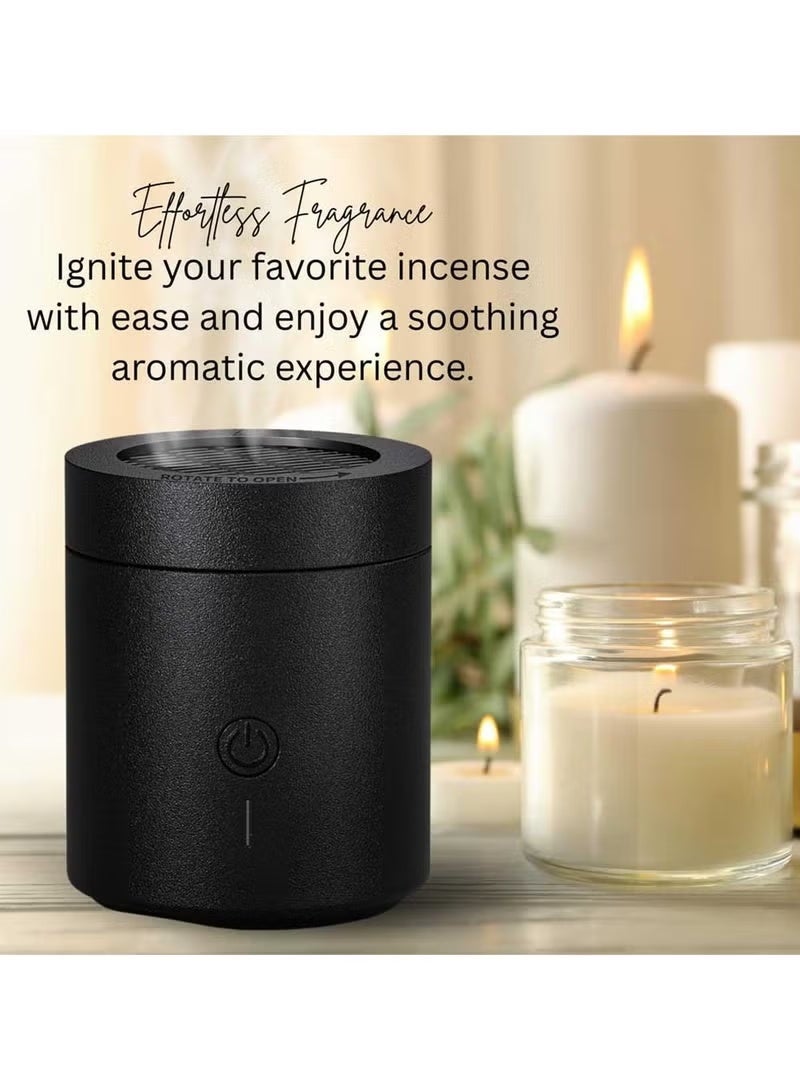 جاجيك Electronic Medkhan Portable Bakhoor Burner | USB Rechargeable Oud & Incense Diffuser for Home, Car, Office | Charcoal-Free Arabic Bukhoor Fragrance, Smokeless Aromatherapy | Stylish Ramadan Gift, Home & Office Decor, Relaxation & Mood Enhancer - Image 3