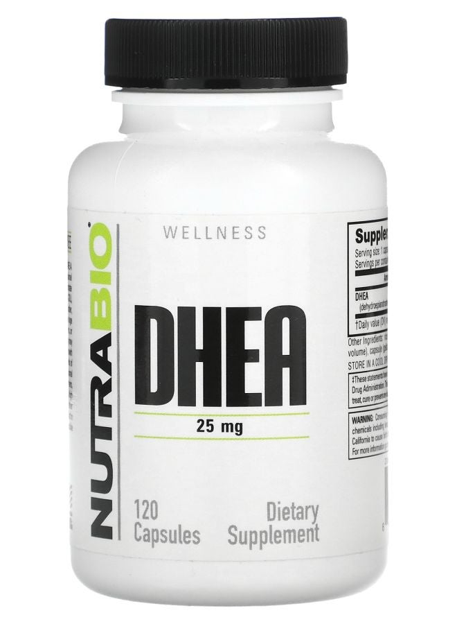 NutraBio DHEA 25 mg 120 Capsules
