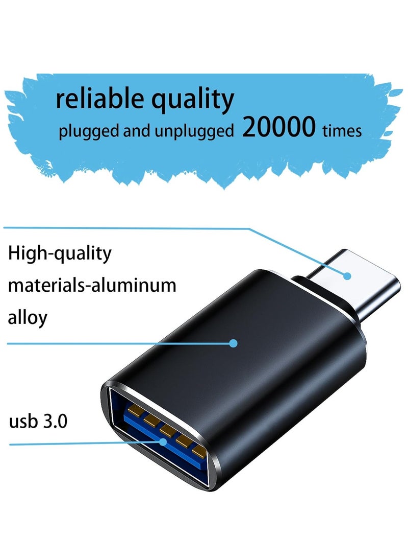 USB USB to C 3.0 Adapter，OTG USB Female to C Male Adapter，5Gbps USB C 3.1 Adapter Compatible with MacBook Pro, iPad Pro, Galaxy Note20 Ultra, Laptops, Power delivery and More