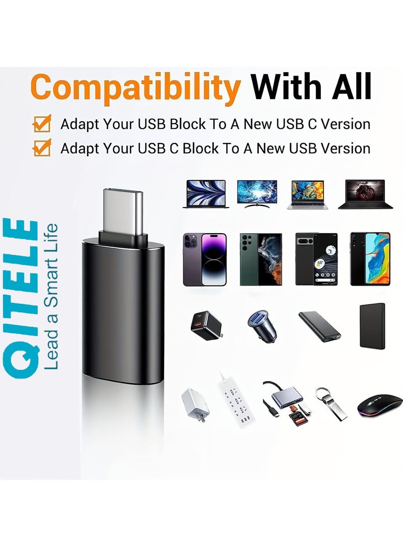 USB USB to C 3.0 Adapter，OTG USB Female to C Male Adapter，5Gbps USB C 3.1 Adapter Compatible with MacBook Pro, iPad Pro, Galaxy Note20 Ultra, Laptops, Power delivery and More