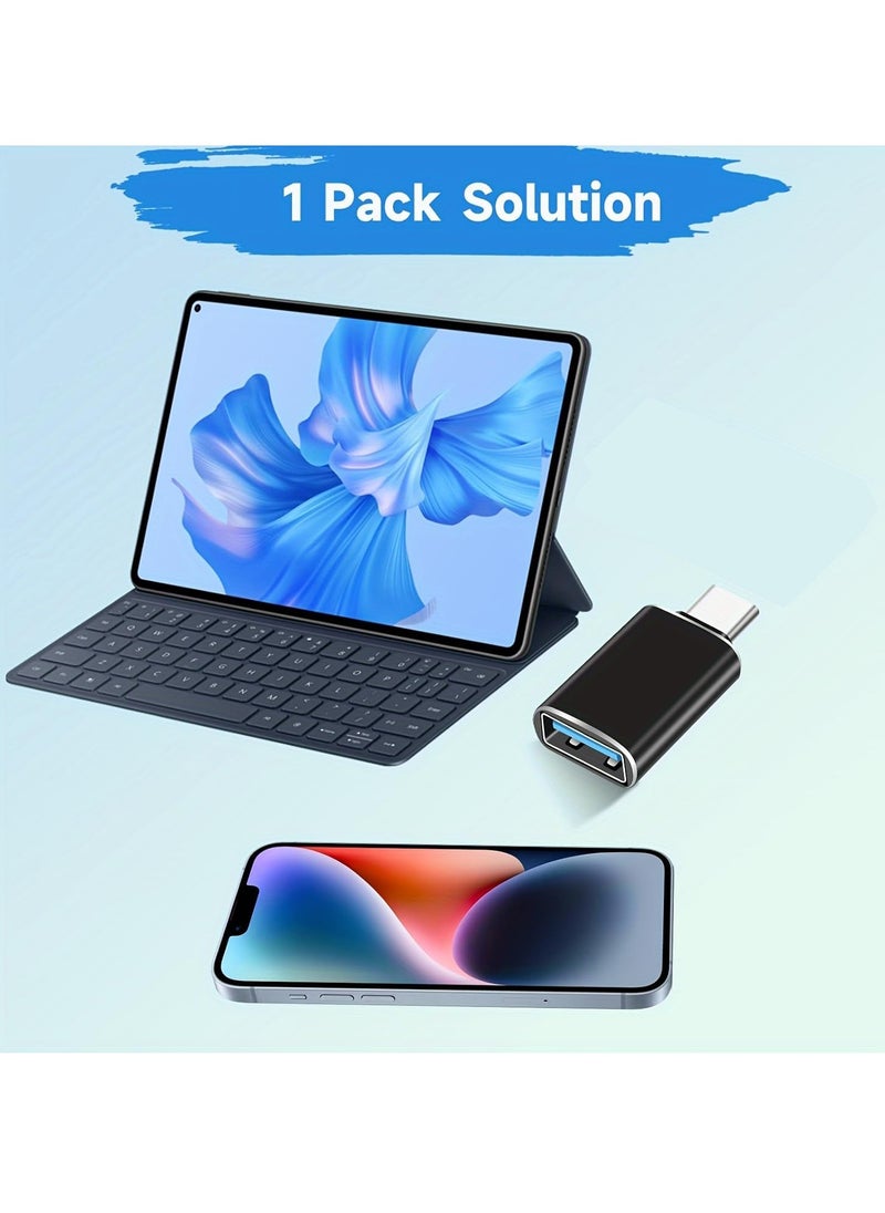 USB USB to C 3.0 Adapter，OTG USB Female to C Male Adapter，5Gbps USB C 3.1 Adapter Compatible with MacBook Pro, iPad Pro, Galaxy Note20 Ultra, Laptops, Power delivery and More
