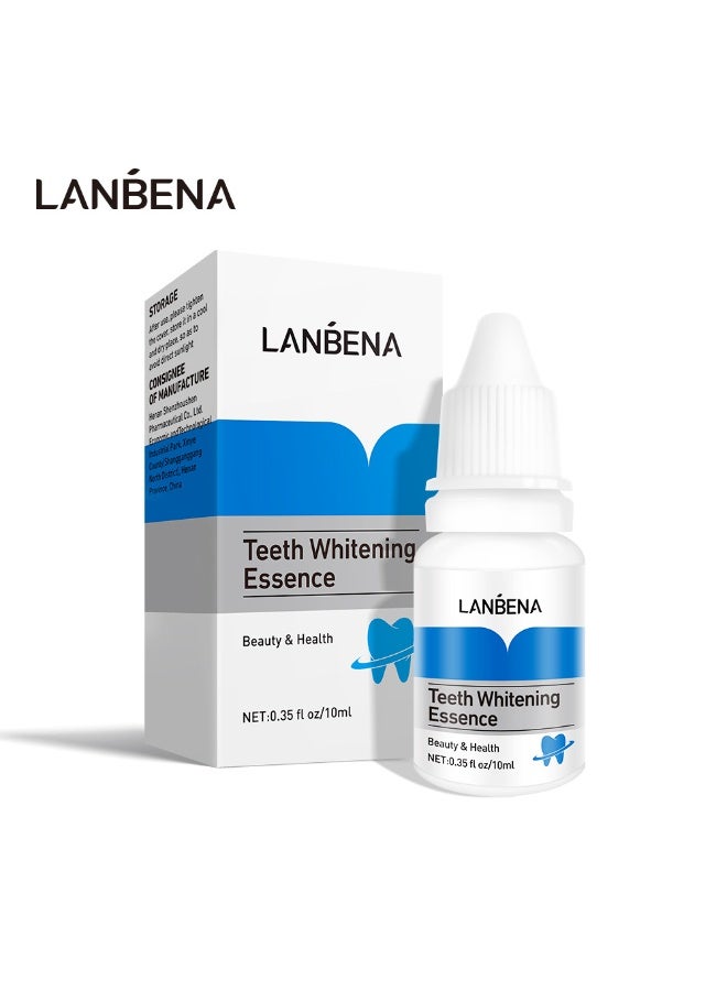 لان بينا جوهر تبييض الأسنان من LANBENA، 10 مل/0.35 أونصة سائلة، سائل تبييض الأسنان بقوة احترافية، يزيل البقع من القهوة والشاي والتدخين، مبيض أسنان لطيف وفعال - Image 2