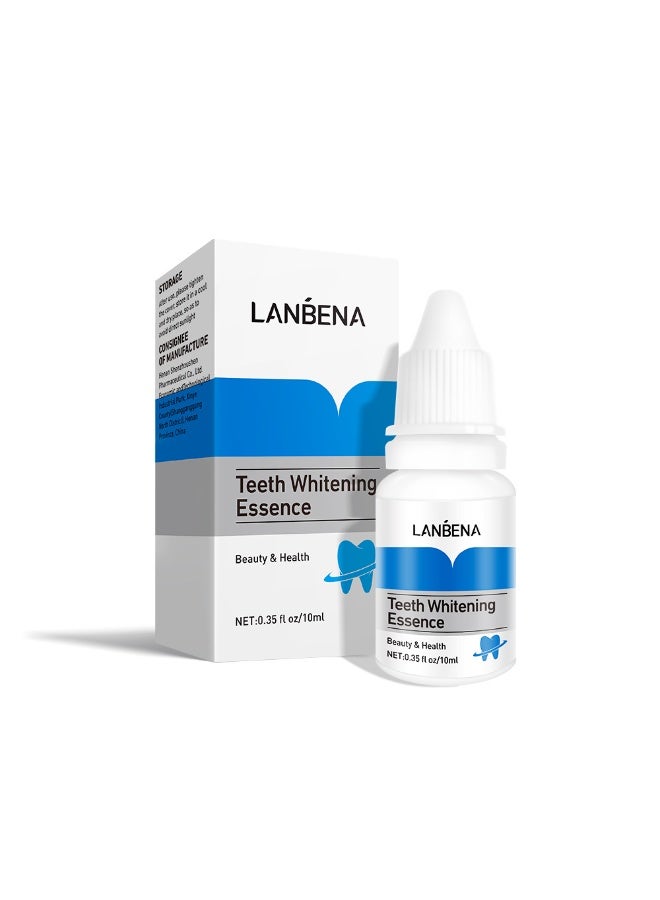 لان بينا جوهر تبييض الأسنان من LANBENA، 10 مل/0.35 أونصة سائلة، سائل تبييض الأسنان بقوة احترافية، يزيل البقع من القهوة والشاي والتدخين، مبيض أسنان لطيف وفعال - Image 1