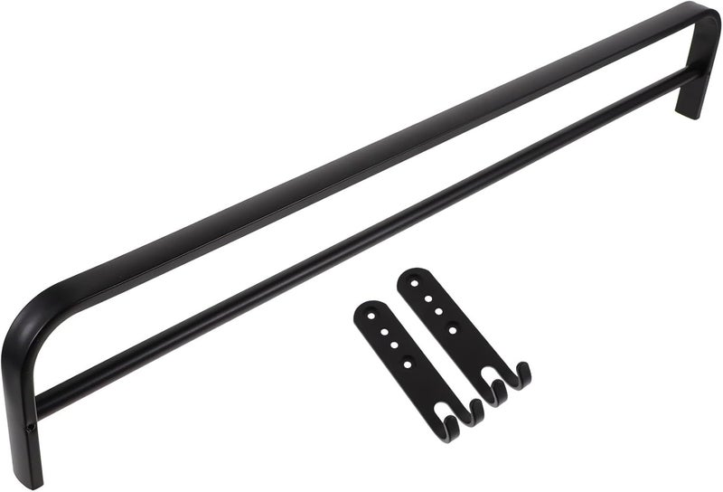 Garneck Double Towel Rack 58cm Wall-Mount Or Self-Adhesive Bathroom and Kitchen Towel Holder Space Aluminum Bar with Dual Hooks for Organized Storage - Image 1