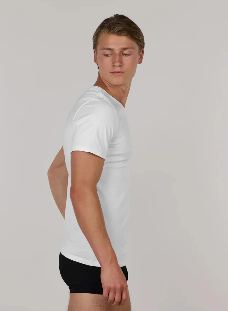 Just Nature White Soft Cotton 2-Pack Undershirt for Men | Best Price UAE