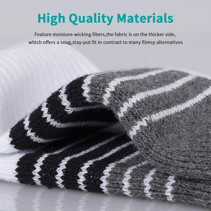 Lapulas No Show Socks Men Running Tennis Athletic Anklet White Socks For Men and Women 6Pairs Large - Image 4