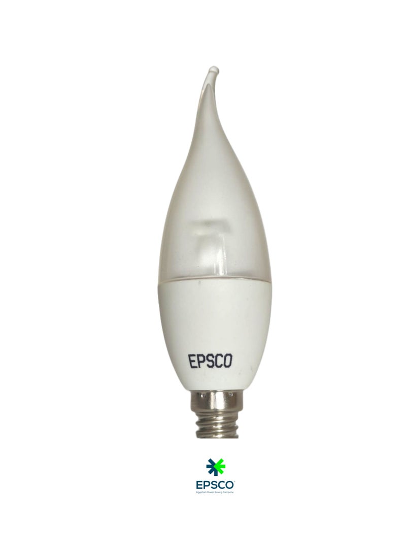 EPSCO Teardrop bulb 5 Watt WHITE - for Chandeliers - E14 - Image 1