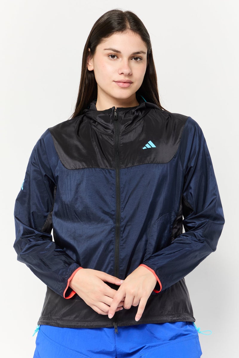 Adidas جاكيت خارجي رياضي نسائي بأكمام طويلة، متعدد الألوان - Image 1