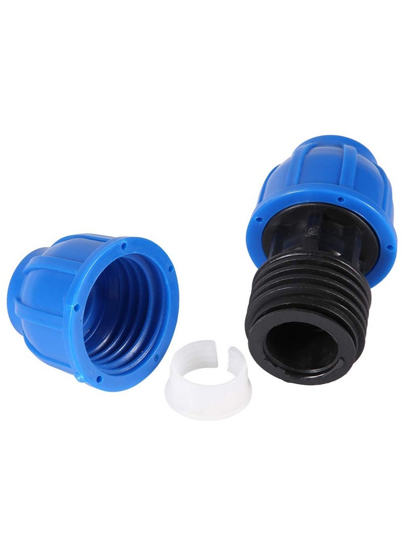 Excefore Water Pipe Connector, 5 Pcs PE Plastic 20 mm to 20 mm Straight Pipe Connection Adapter, Quick Connect Hose End Connector Kit for Water Gun and Pipe - Image 2