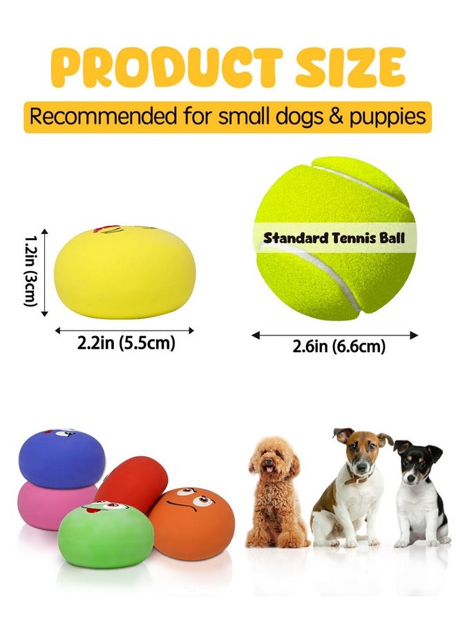 SCHITEC SCHITEC Squeaky Dog Toys, Funny Interactive Puppy Ball Toy, [6 Pack] Latex Rubber Squeak Pet Balls for Puppies Small Breed Dogs  - Image 5