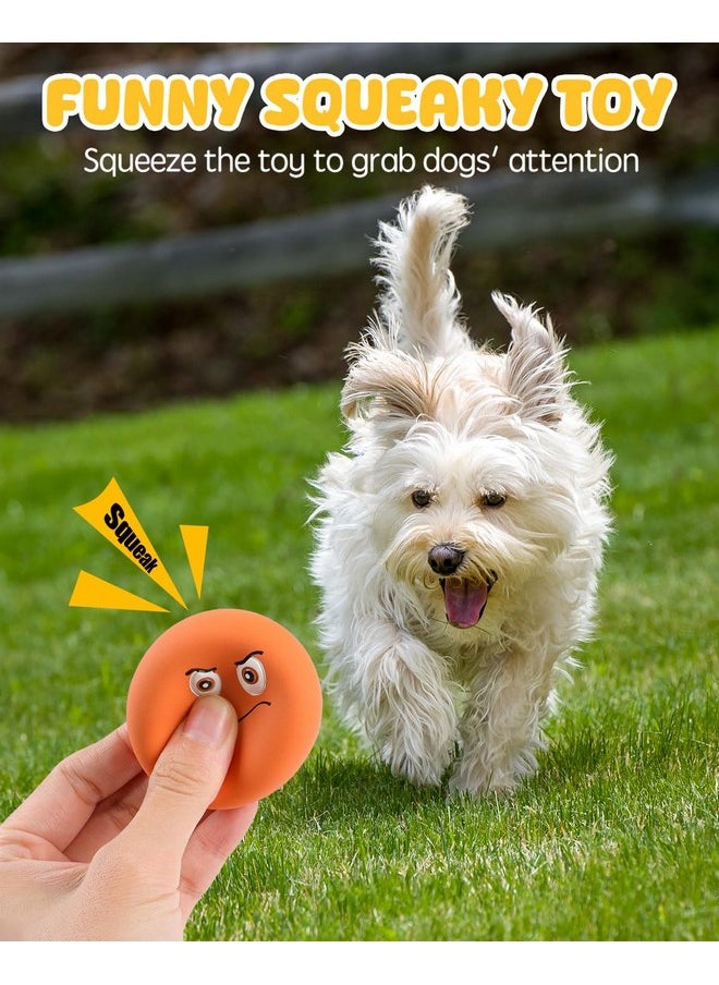 SCHITEC SCHITEC Squeaky Dog Toys, Funny Interactive Puppy Ball Toy, [6 Pack] Latex Rubber Squeak Pet Balls for Puppies Small Breed Dogs  - Image 2