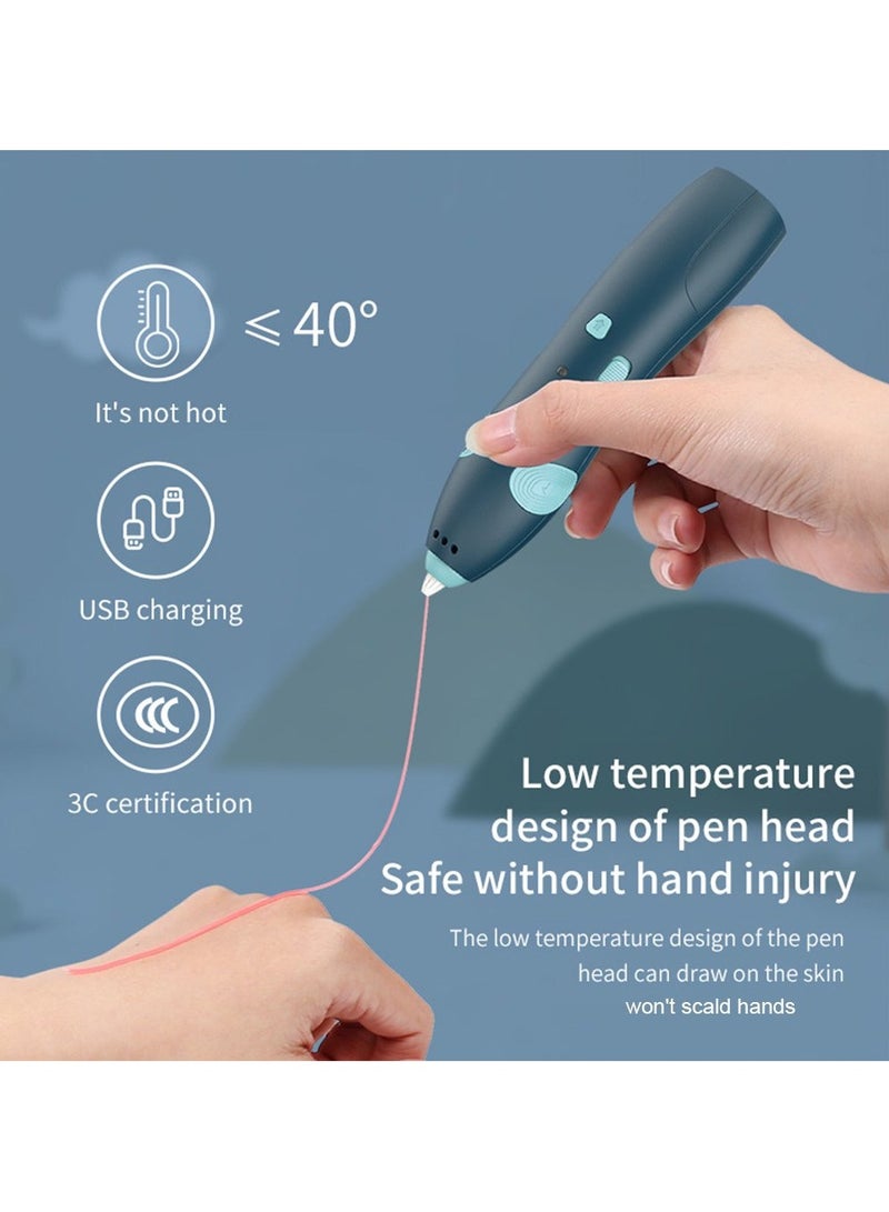 3D Wireless Low Temperature Printing Pen for Kids (Blue) - Image 4